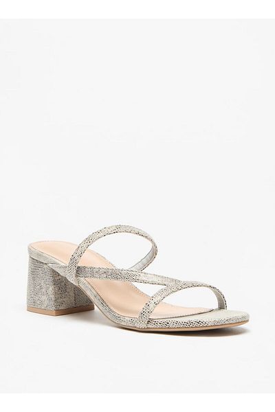 Flora Bella by Shoexpress Animal Print Slip-On Strap Sandals with Block Heels