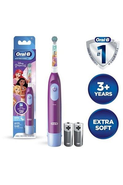 Oral-B Oral B Battery Toothbrush Disney Princes for Kids 3+ Precision Clean, Plaque removal - DB5.510.1K