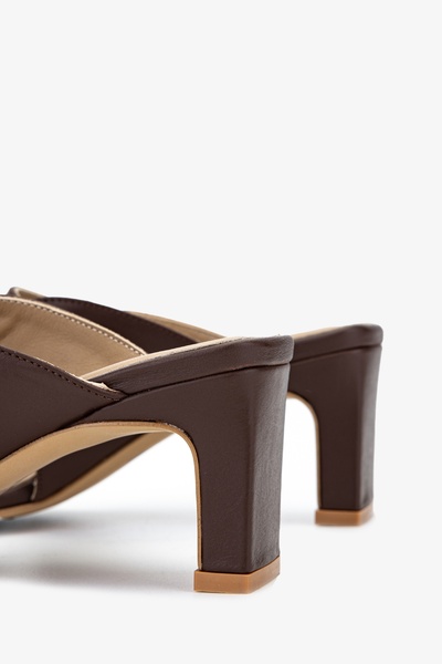 Valmenti Naomi Γυναικείες - Καφέ DR Παντόφλες από γνήσιο δέρμα