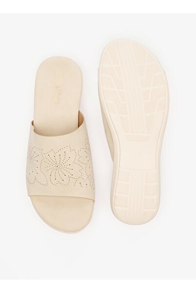 Flora Bella by Shoexpress Cutwork Detail Slip-On Sandals