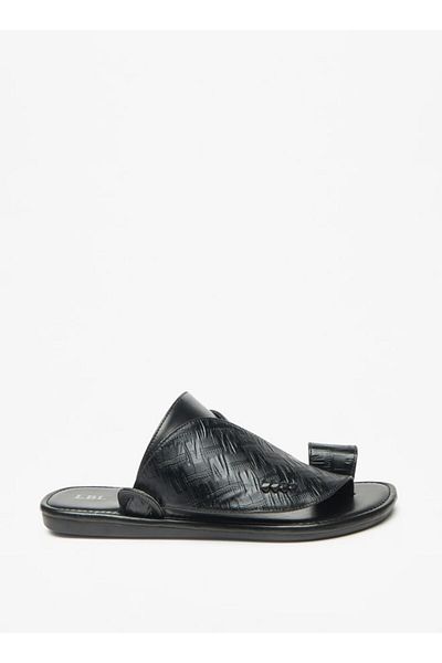 LBL by Shoexpress Textured Slip-On Arabic Sandals with Toe Loop