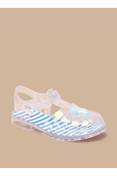 LBL by Shoexpress Boys' Dolphin Applique Transparent Buckle Sandals