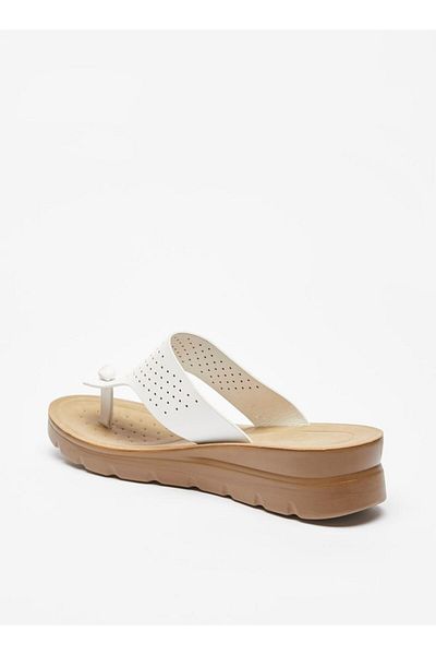 Flora Bella by Shoexpress Perforated Slip-On Thong Sandals