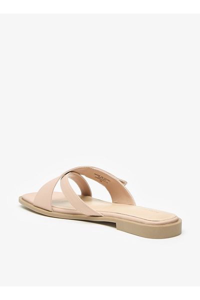 Flora Bella by Shoexpress Textured Slip-On Flat Sandals