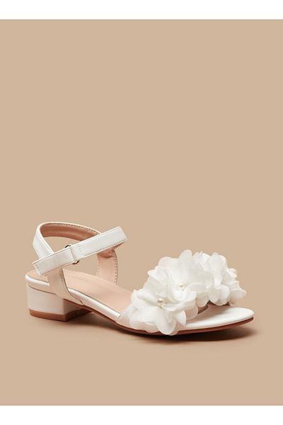 Flora Bella by Shoexpress Embellished Strappy Sandals with Hook and Loop Closure