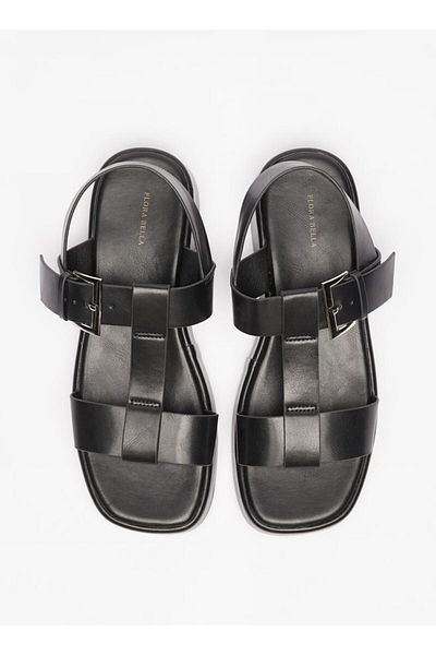 Flora Bella by Shoexpress Solid Strap Sandals with Buckle Closure