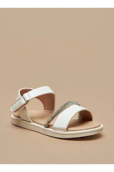 Flora Bella by Shoexpress Embellished Sandals with Hook and Loop Closure