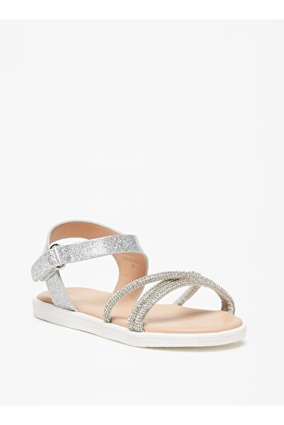 Flora Bella by Shoexpress Embellished Sandals with Hook and Loop Closure