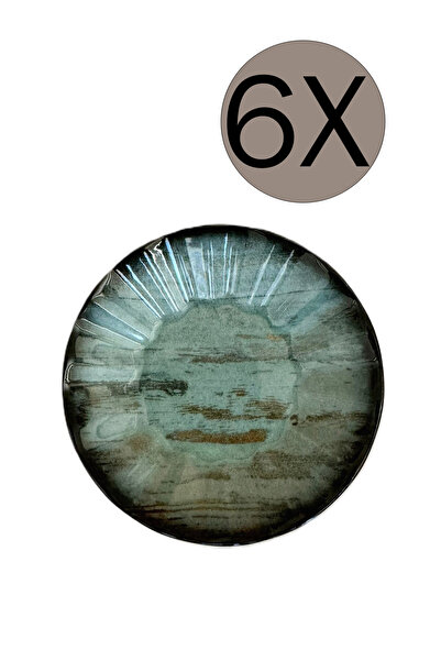 Bonna Porselen Madera Mint Rita Acem Çay Tabağı 11 cm 6'lı Takım MDRMTRIT03CBT