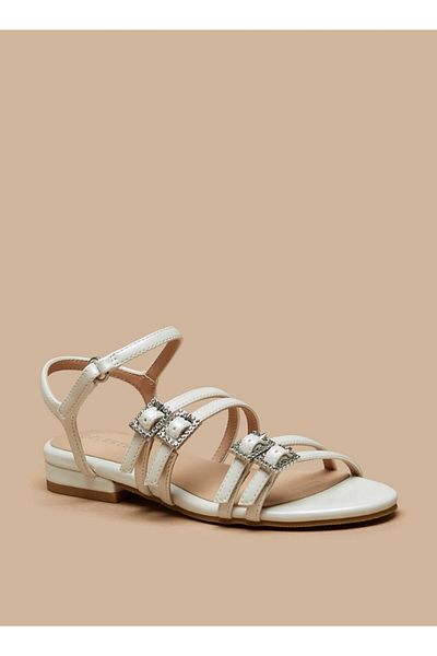 Celeste Girls' Buckle Detail Sandals with Hook and Loop Closure