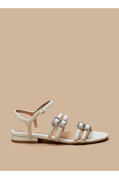 Celeste Girls' Buckle Detail Sandals with Hook and Loop Closure