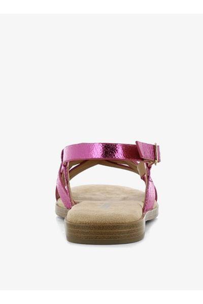 SJ Women's Cross Strap Sandals with Buckle Closure