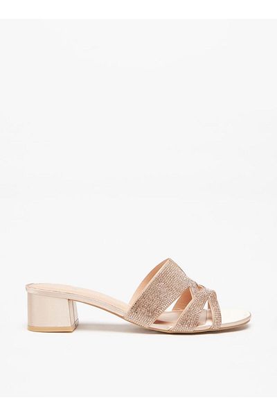 Celeste Women's Embellished Slip-On Sandals with Block Heels