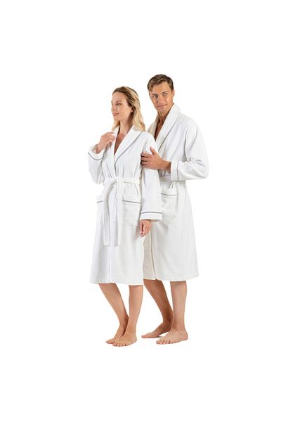 English Home Bademantel Damen, Bademantel Herren, Unisex 100% türkisches Baumwollfrottee