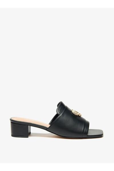 Celeste Women's Metallic Trim Slip-On Sandals with Block Heels