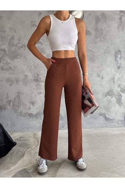 fiolin Women's Knitted Crepe Pants - Comfortable and Stylish