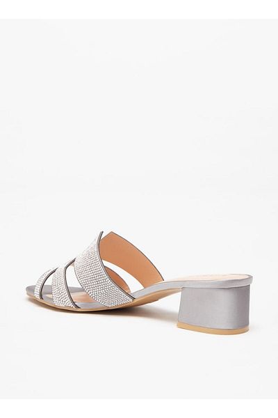 Celeste Women's Embellished Slip-On Sandals with Block Heels