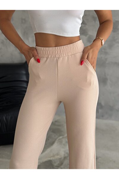 fiolin Γυναικείο πλεκτό κρεπ παντελόνι - Άνετο και κομψό