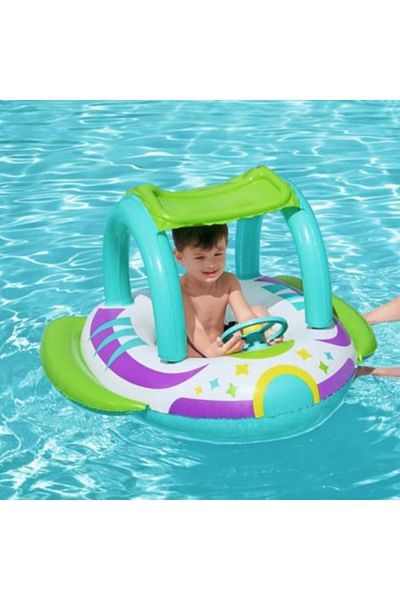 BESTWAY 34149 Bestway Space Splash - 1.07m x 1.12m Baby Boat Boat with Canopy