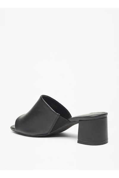 Celeste Women's Solid Slip-On Sandals with Block Heels