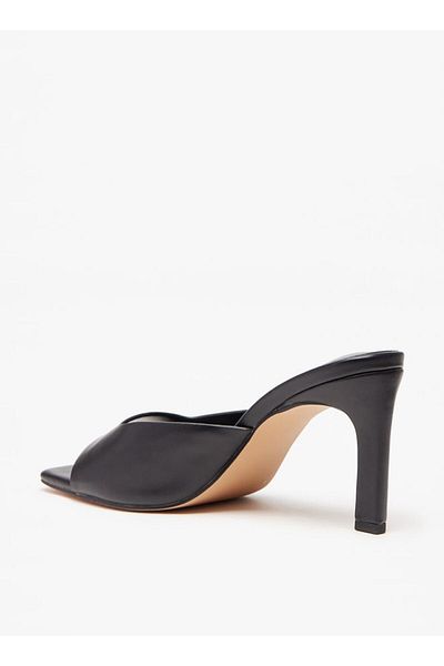 Celeste Women's Solid Slip-On Sandals with Stiletto Heels