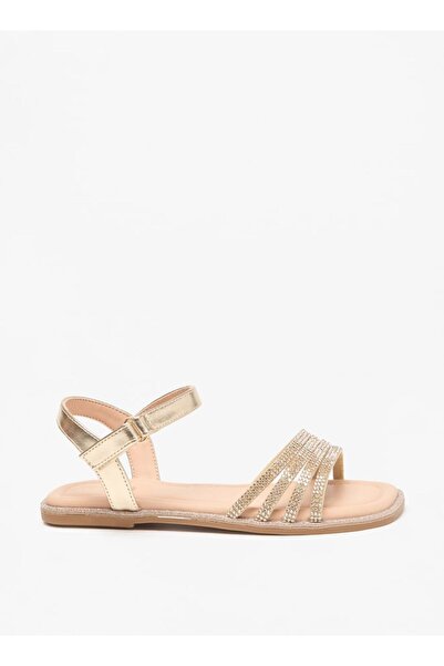 Juniors Embellished Sandals with Hook and Loop Closure