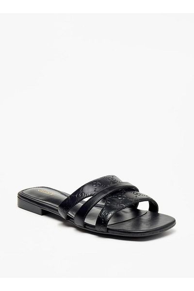 Celeste Women's Monogram Detail Slip-On Flat Sandals