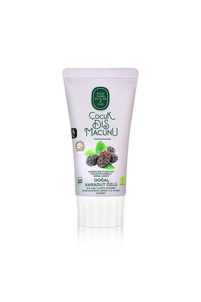Eyüp Sabri Tuncer Natural Black Mulberry Extract Toothpaste for 2-6 Years Old Children - 60 Ml, 4 Pieces