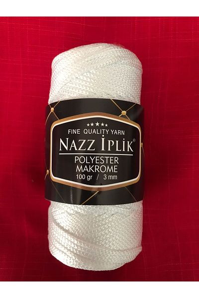 Nazz White Thread Polyester Macro Thread - 100 Gram/3mm 1 Piece