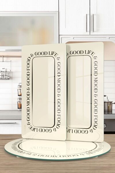 Decovetro Good Life 3-Piece Round Set - Glass Serving Plate