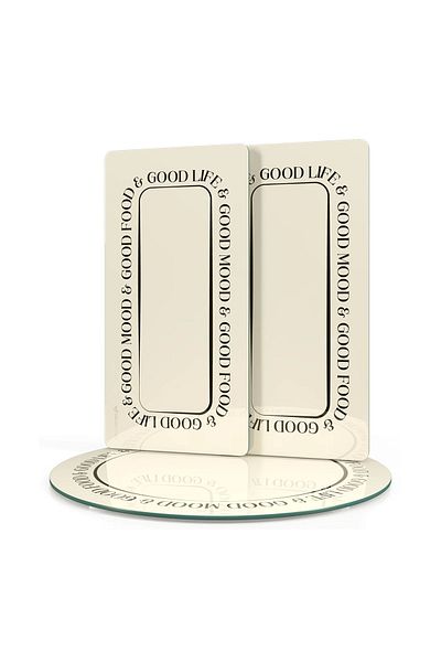 Decovetro Good Life 3-Piece Round Set - Glass Serving Plate