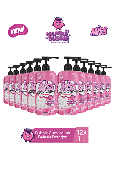 Miss BULAŞIK DETERJANI BUBBLE 1 LT x 12 ADET