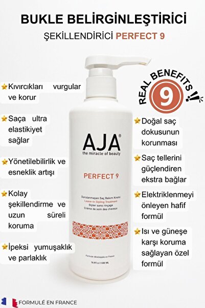 AJA Kıvırcık&Dalgalı Saçlar İçin(boucle) Bukle Belirginleştirici Bakım Kremi Argan&Kolajen Spf 15 500ml