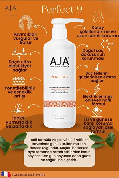 AJA Kıvırcık&Dalgalı Saçlar İçin(boucle) Bukle Belirginleştirici Bakım Kremi Argan&Kolajen Spf 15 500ml
