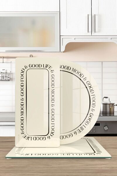 Decovetro Good Life 3-Piece Mixed Set - Glass Presentation Serving Plate