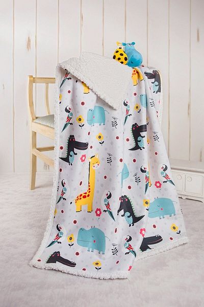 HAMUR Fluffy Baby Blanket 80x100 Cm Animal Sheep Feather Blanket