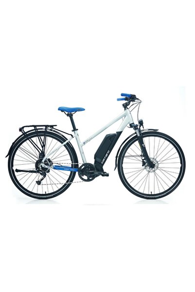 Carraro E-TİME Venüs E-Bike 50cm Şehir Bisikleti Mat Gümüş Koyu Mavi