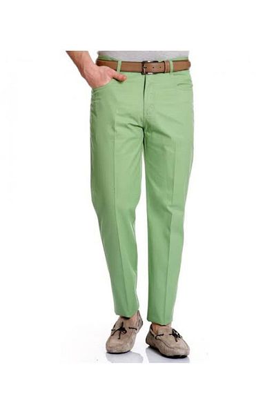 Gönülden Tasarım Ανδρικό λινό παντελόνι Fistic Green 6 Drop