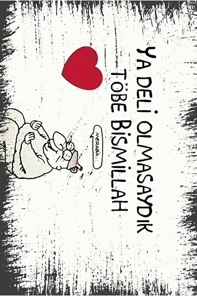 hediyeniburadabul Poster retro din lemn scris