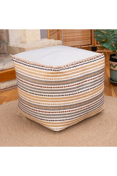 dekorist Pouf Hocker, Pouf Outdoor, Orientalischer Sitzbereich Outdoor Pouf, Stehstuhl, Boho Hocker für