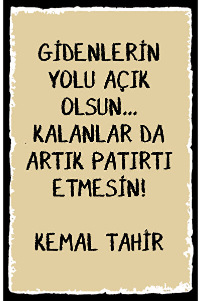 hediyeniburadabul Poster retro din lemn scris