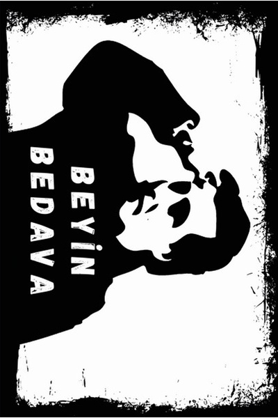 hediyeniburadabul Γραπτή ρετρό ξύλινη αφίσα