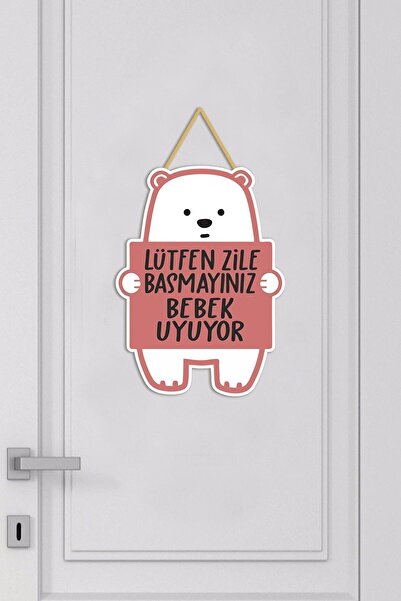 My Baby is Sleeping Don't Ring the Bell Printed Pink