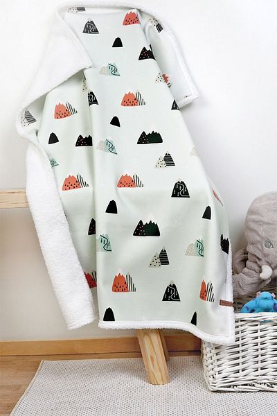 HAMUR Fluffy Baby Blanket 80x100 Cm Poyraz Sheep Hair Blanket