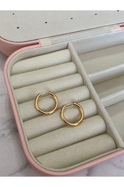 Akiha Aksesuar Steel Earrings - Small Hoop Model