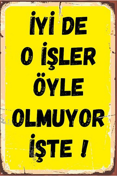 hediyeniburadabul Poster retro din lemn scris