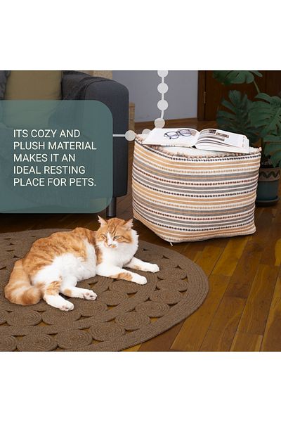 dekorist Pouf Hocker, Pouf Outdoor, Orientalischer Sitzbereich Outdoor Pouf, Stehstuhl, Boho Hocker für