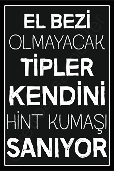 hediyeniburadabul Napisani retro drveni poster