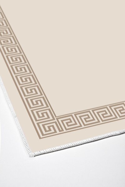 Alanur Home Alanur Trend Non-Slip Base Digital Bathroom Set Kt493 Cream