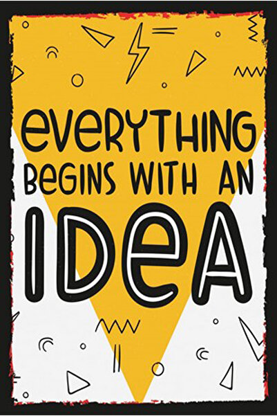 hediyeniburadabul Γραπτή ρετρό ξύλινη αφίσα